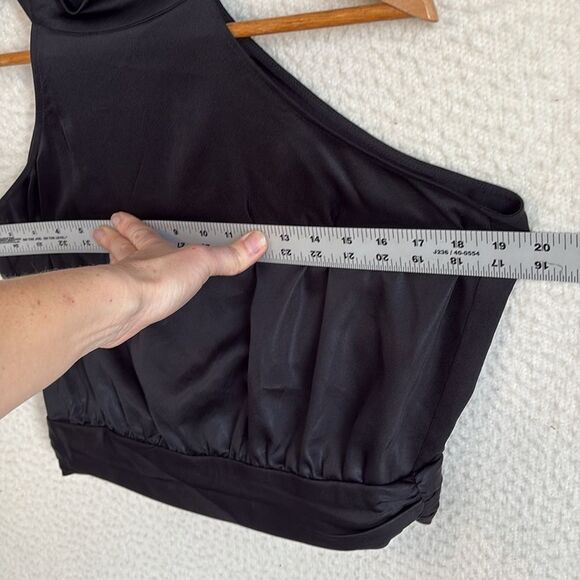 BCBGeneration Banded Halter Neck Tank‎ Top Womens Small Black - Picture 6 of 7